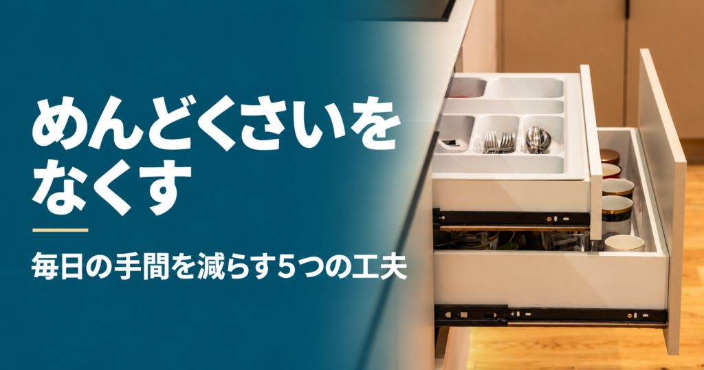 めんどくさいをなくす。毎日の手間を減らす5つの工夫。
