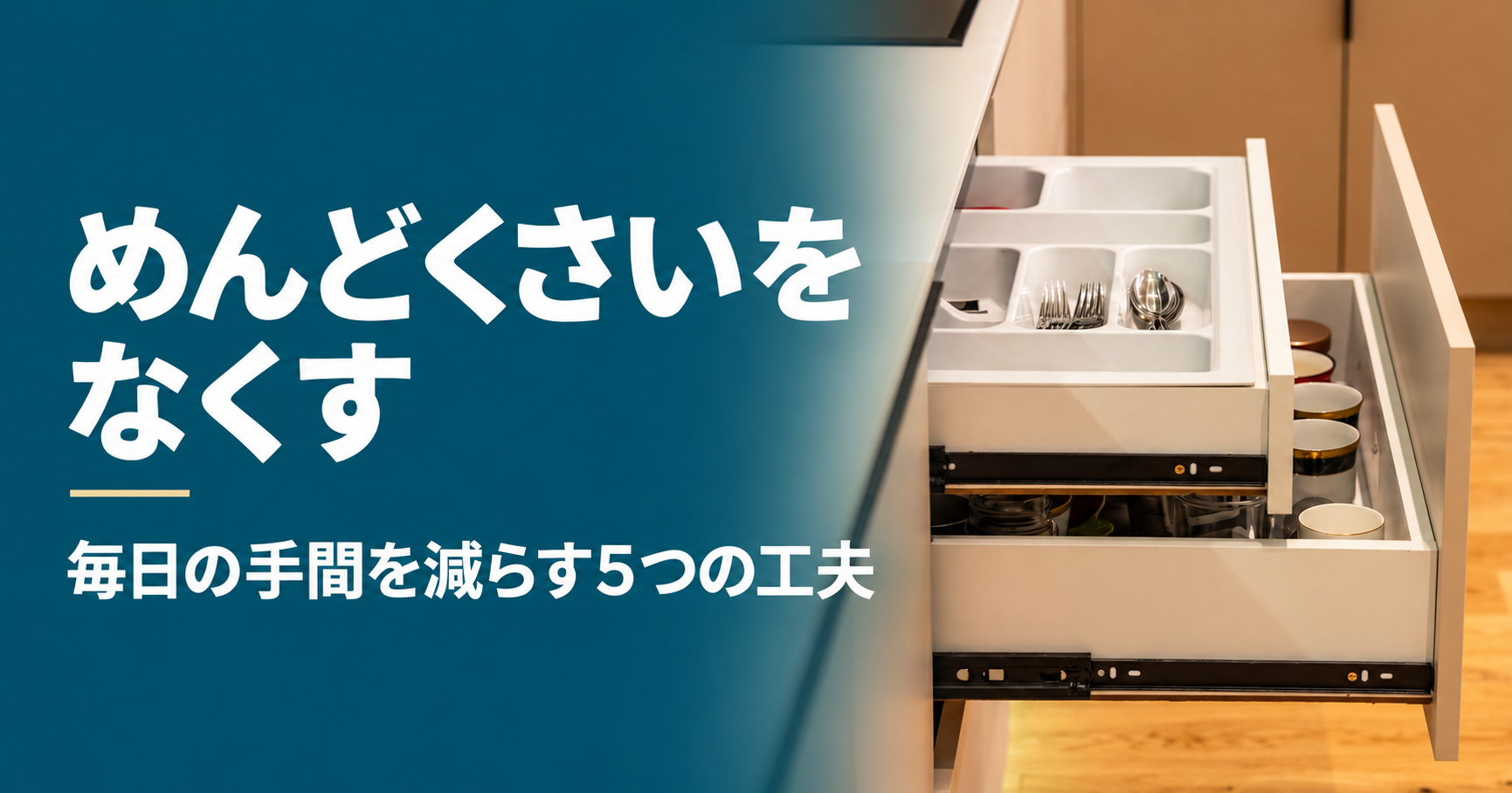 めんどくさいをなくす。毎日の手間を減らす5つの工夫。